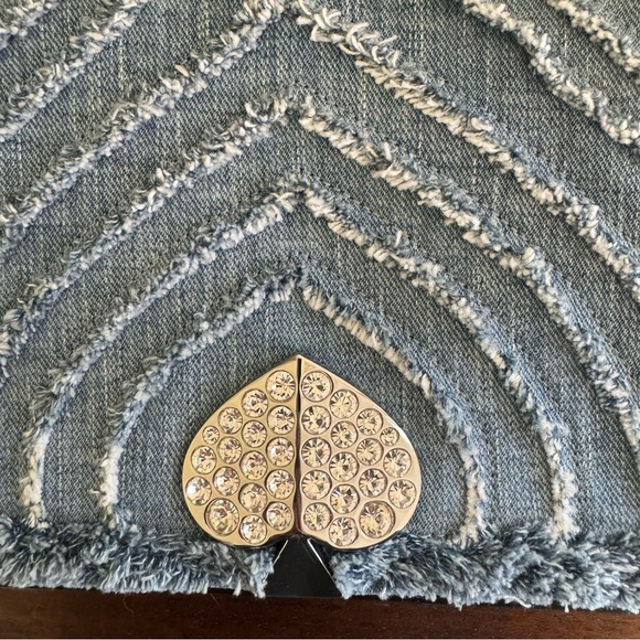 Kate Spade Amelia Denim Jewel Convertible Crossbody Bag NWOT - Picture 3 of 16